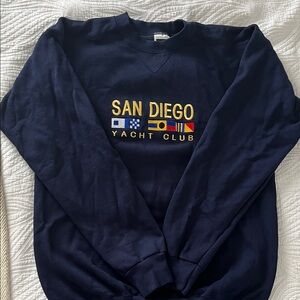 San Diego Yacht Club Embroidered Crewneck Sweater